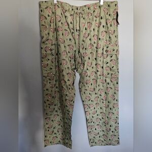 NWT Duluth Trading Angry Beaver Flannel Pants Men’s XL 32 Green Cargo Santa Hat